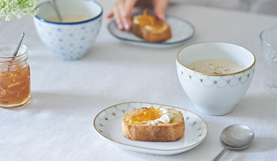 朝昼晩の日常使いから、ちょっとしたおもてなしにも活躍します。mg＆gkのスープとバケットの器